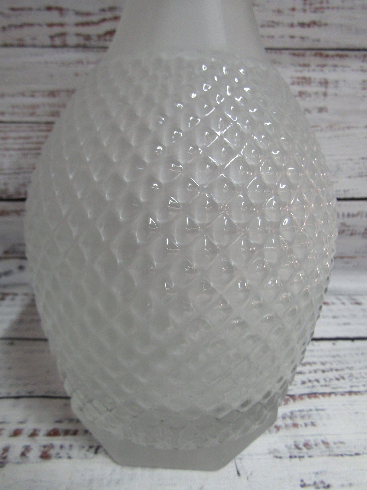 Vista Alegre Bicos White Frosted Glass Decanter