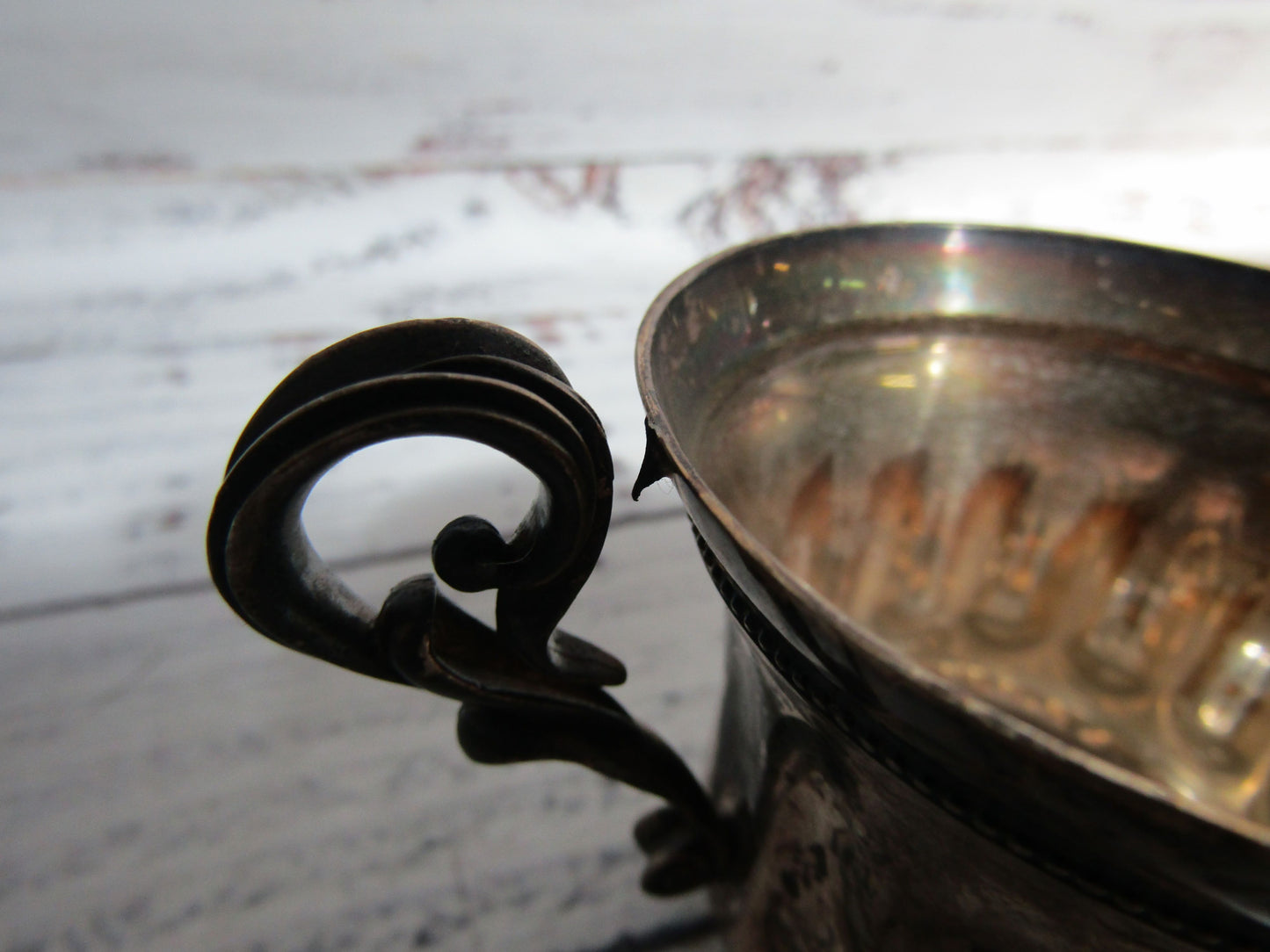 Vintage Eastern European Ornate Sterling Silver Demitasse Espresso Cup