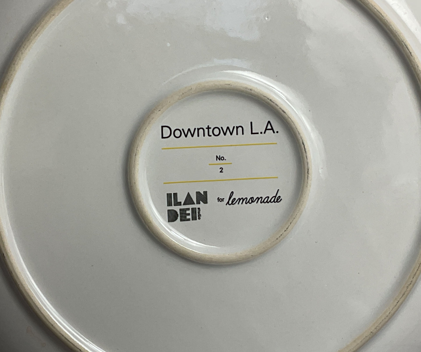 Ilan Dei for Lemonade LA Landmarks Downtown LA Aerial View 11" Plate Multicolor
