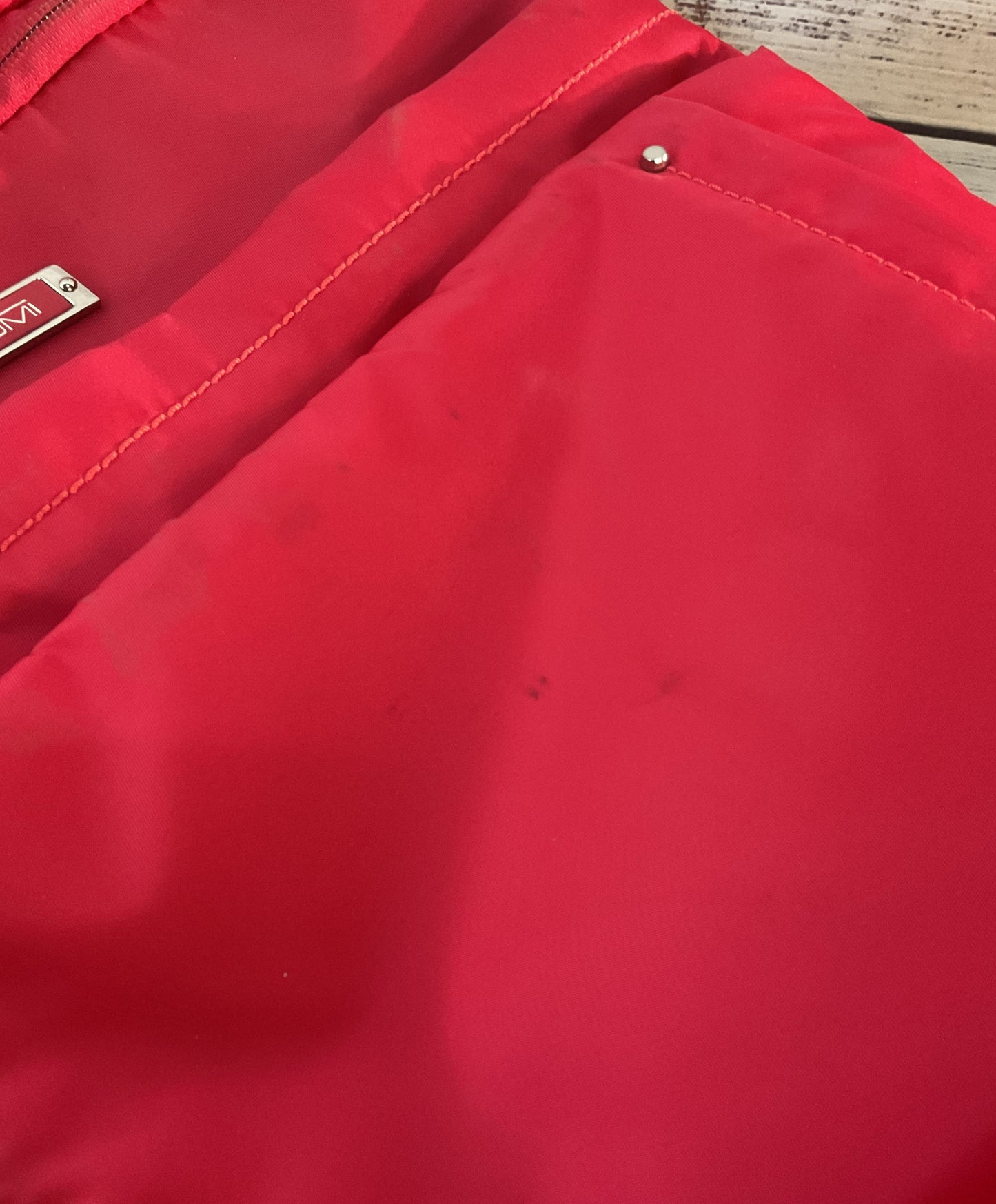 Tumi Voyageur Super Leger Carry On Suitcase Red
