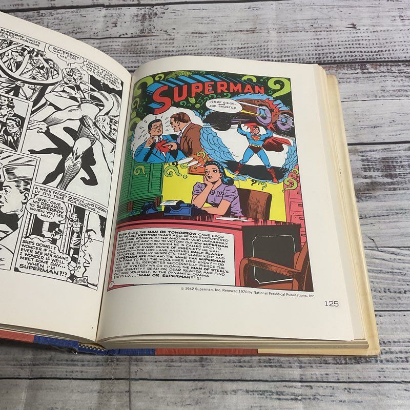 VTG. Superman From The 30s To The 70s Hardcover Dc Comics Graphic Novel 1971