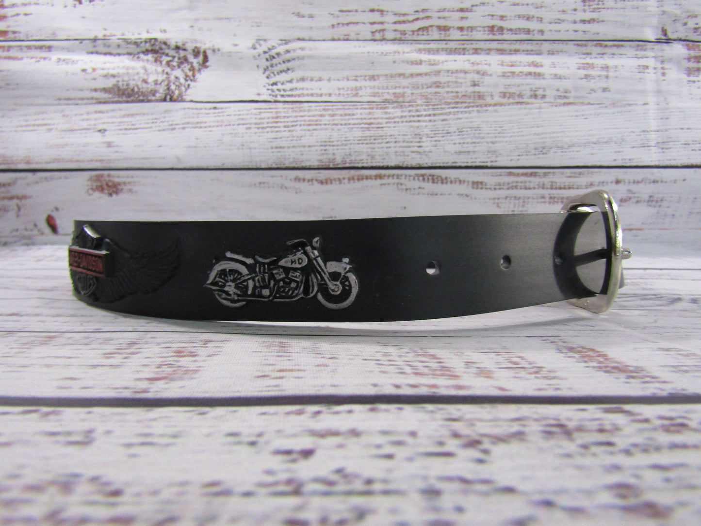 Harley-Davidson Boy's Black Rubber Belt Size 14 Made in The USA