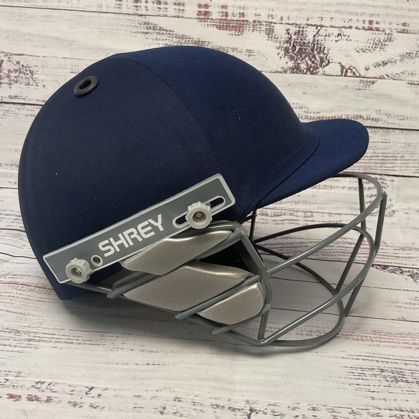 Shrey Blue Cricket Helmet Junior 50-54cm New Helmet Used Face Guard