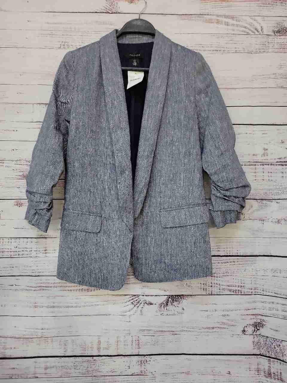 NWT Women's Halogen Blue Jacket w/ruched sleeves Size XXS