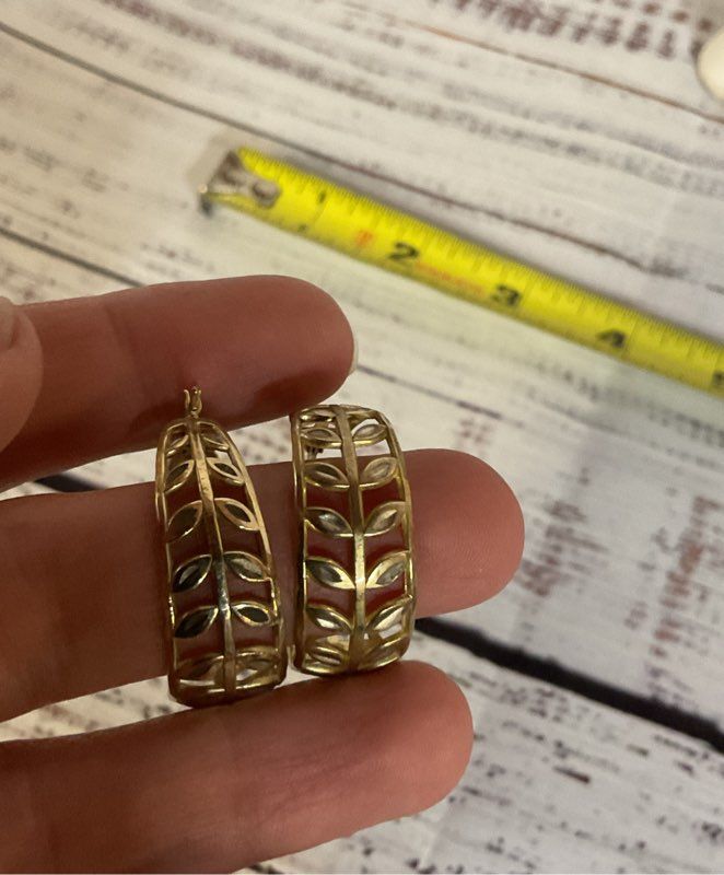 JCM Sterling Silver Gold Tone Earrings