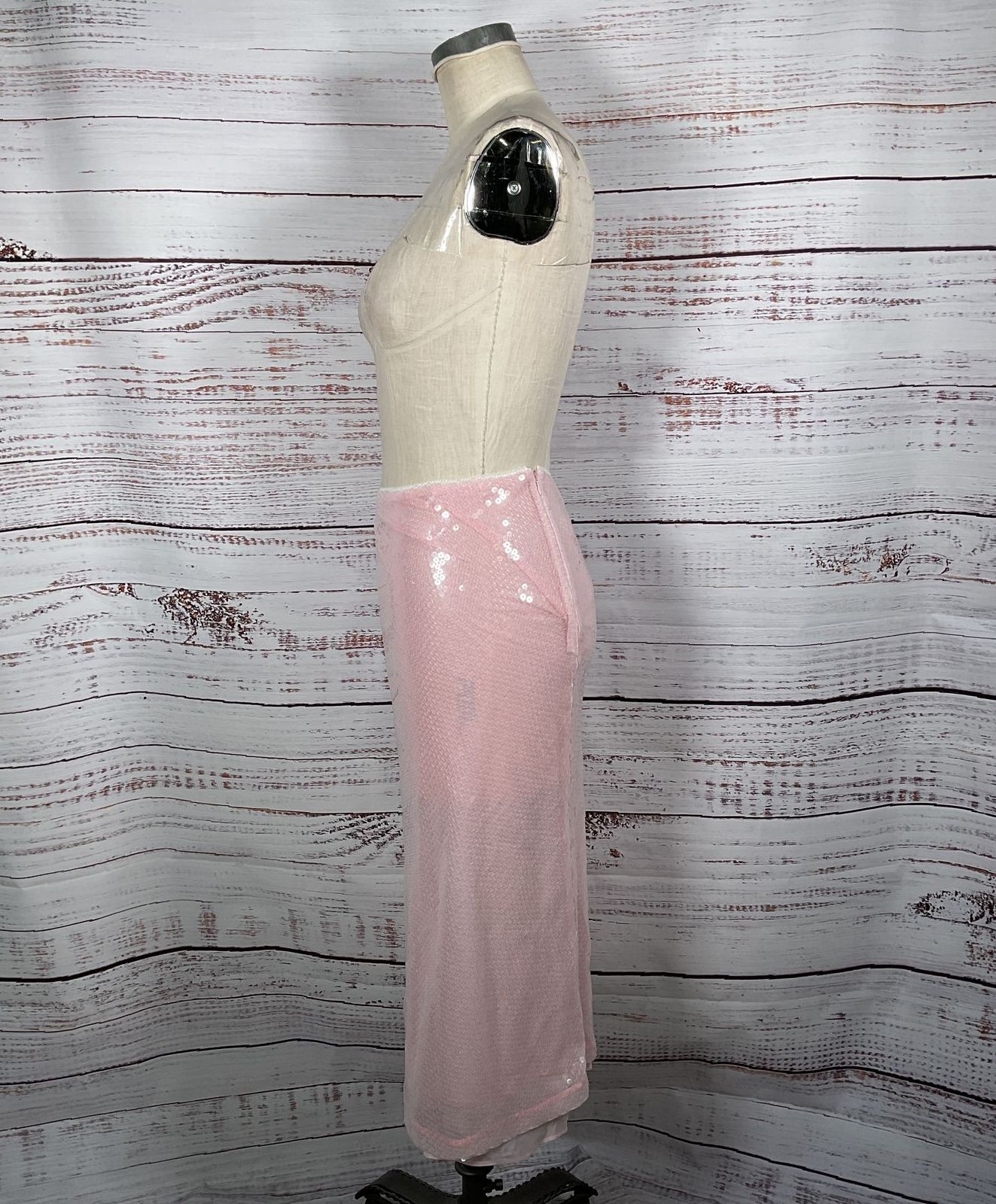 Pink Sequined Whimsy Fairy J. Crew Midi Skirt with Layered Slip - Size 4 NWT