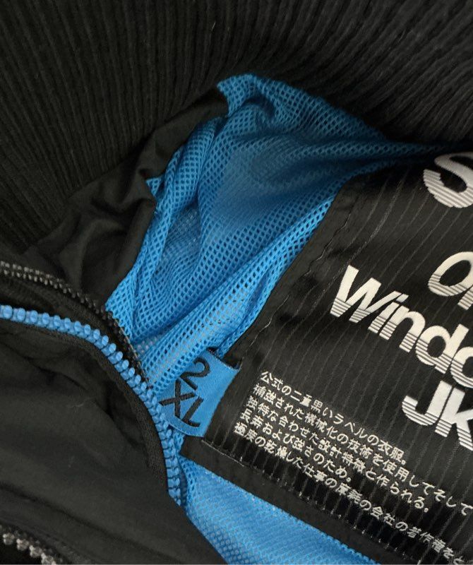 Men's Superdry Black with blue Original Windcheater Jacket Size 2XL Retail $130