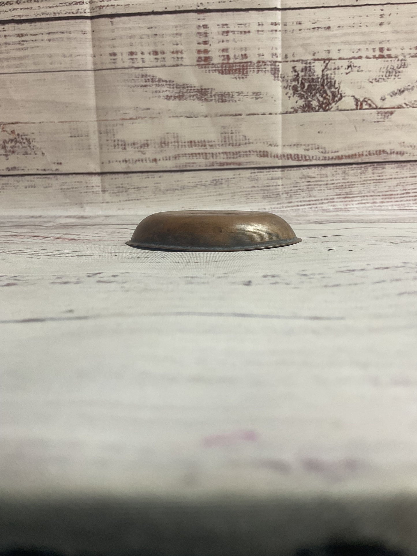 Small Hand Painted Brass Trinket Tray