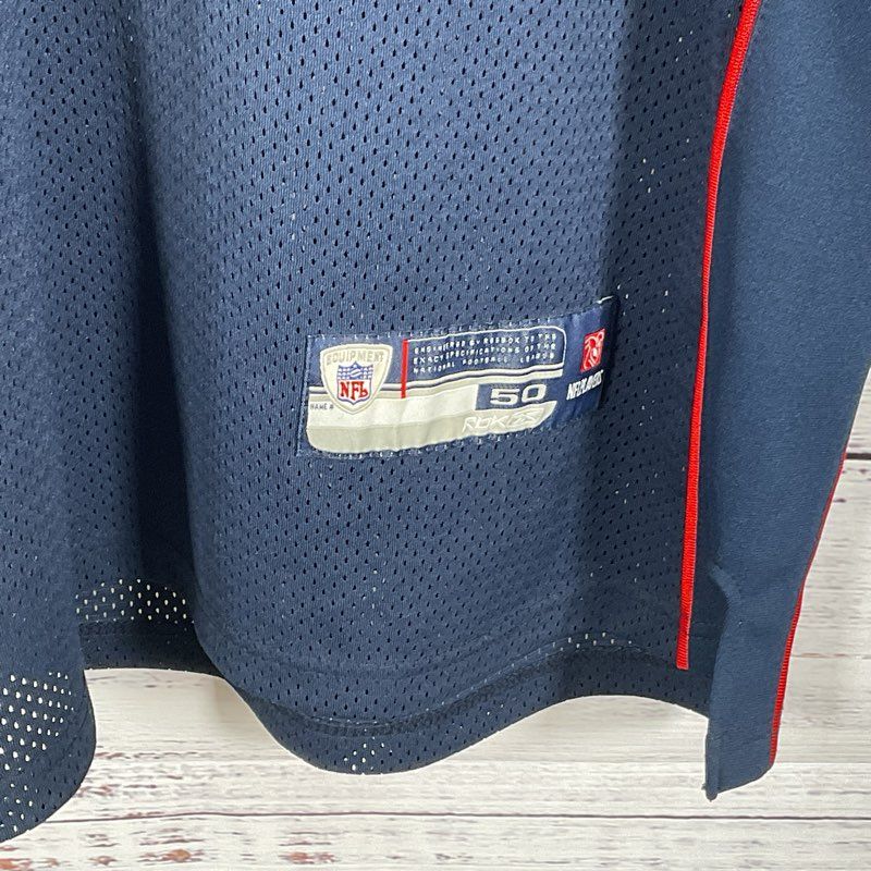 NFL Equipment Authentic RBK Tom Brady #12 Blue Patriots Football Jersey Size 50