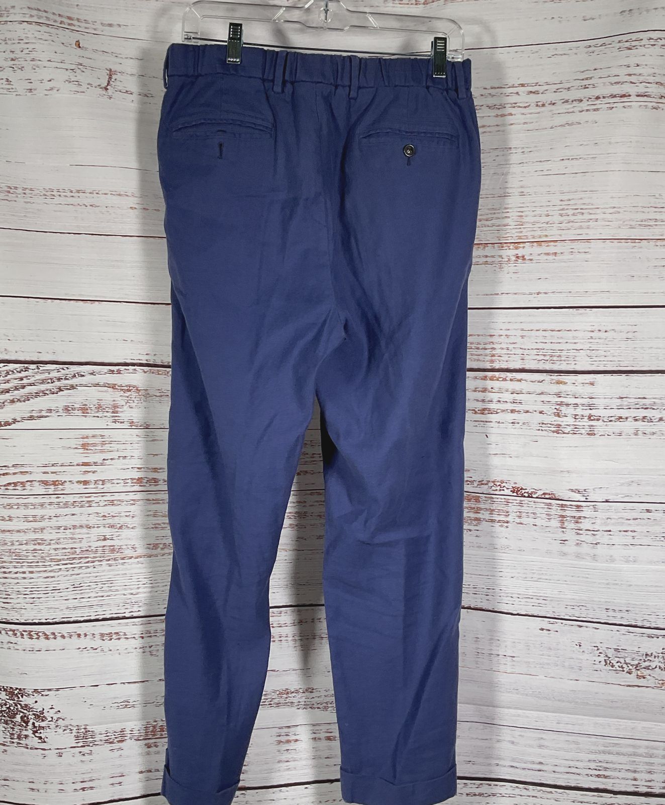Todd Snyder Linen Blend Drawstring Pants Blue S