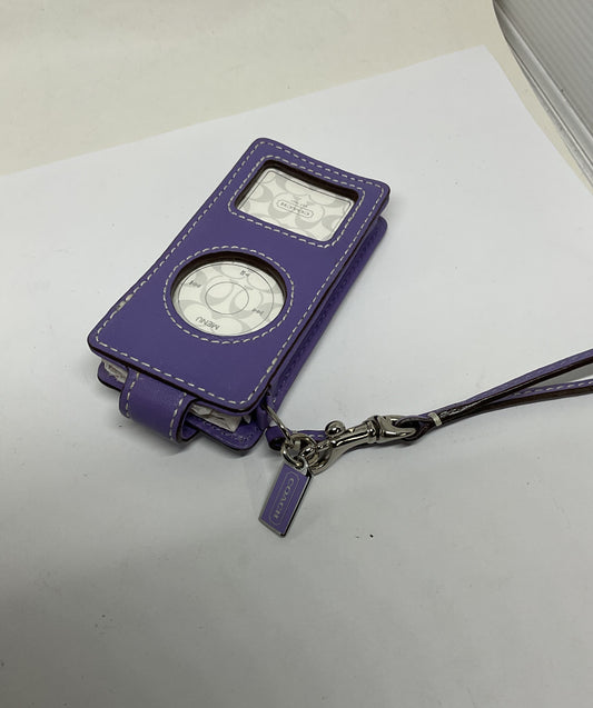 COACH Purple Leather iPod Case
