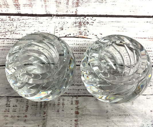 Gorham Vintage Crystal Votive Set of 2 Candle Holders Clear