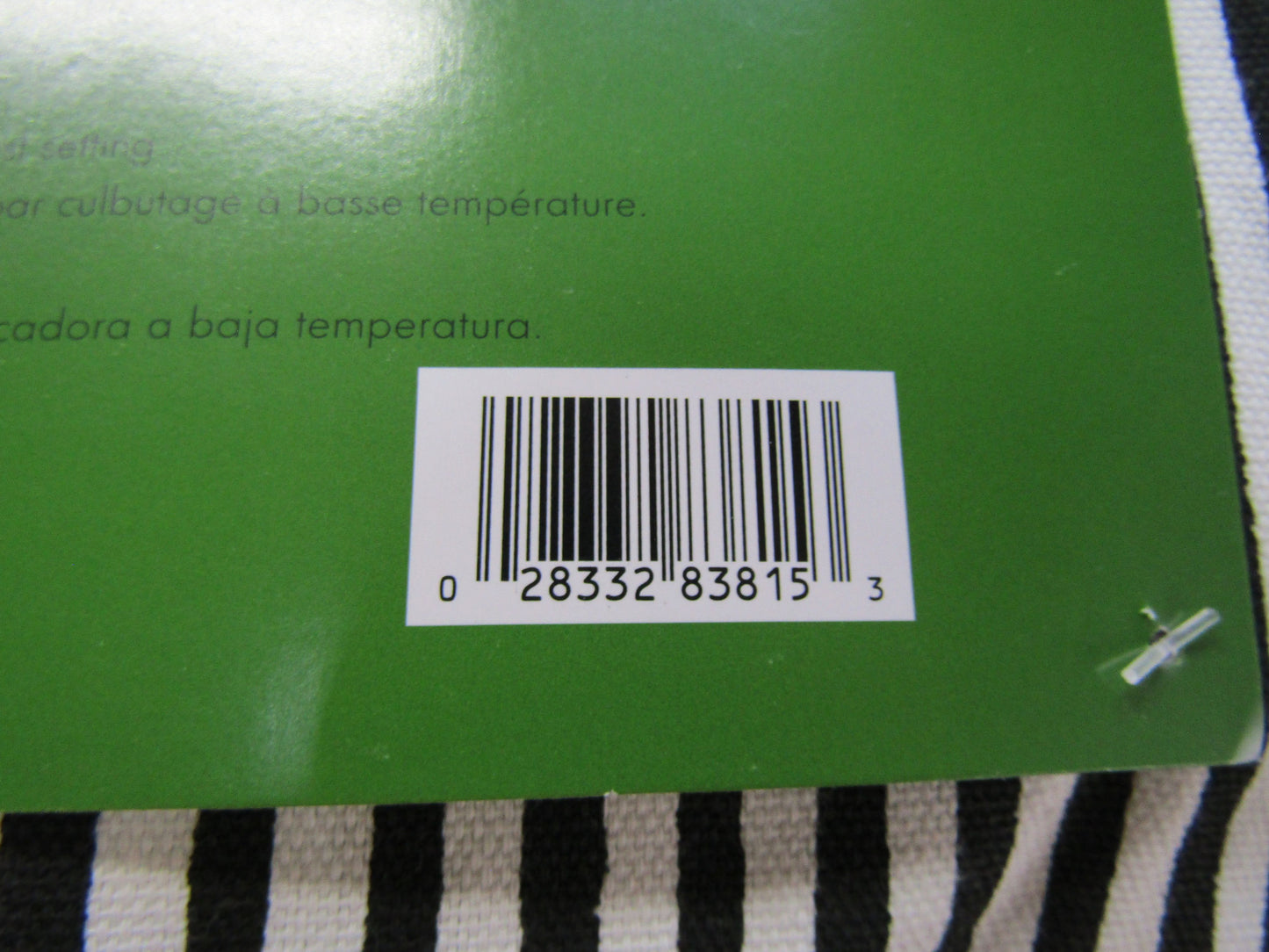 Kate Spade Black & White Cotton Striped Table Runner 72" x 15"