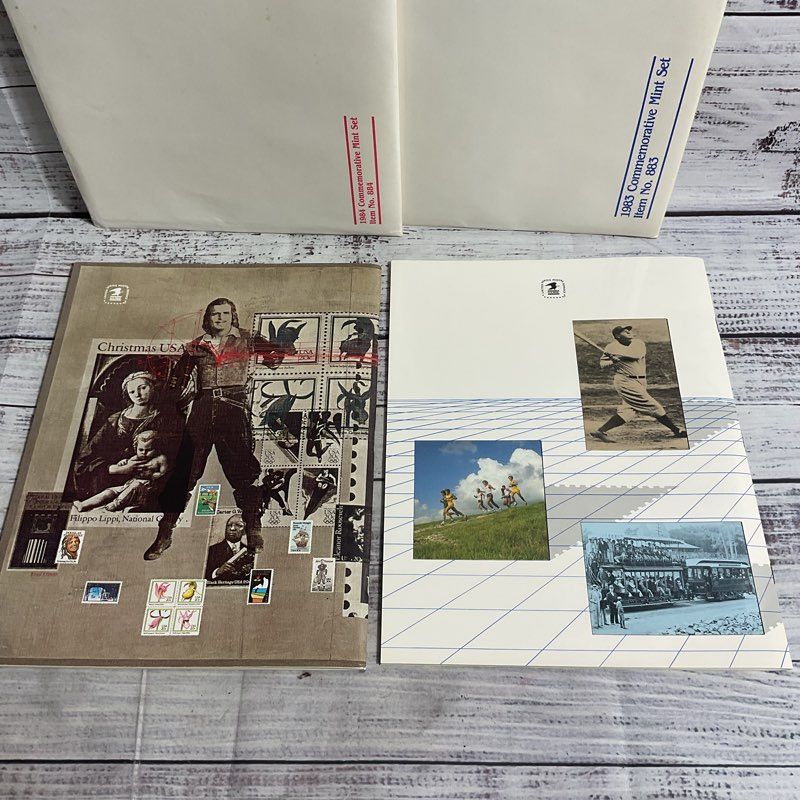 Vtg. 1983 84 Commemorative Mint Stamp Sets Partially Sealed