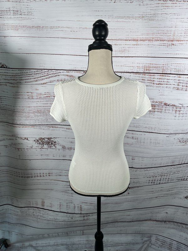 HOUSE OF CB Women's White Knit Top Size S Viscose Blend