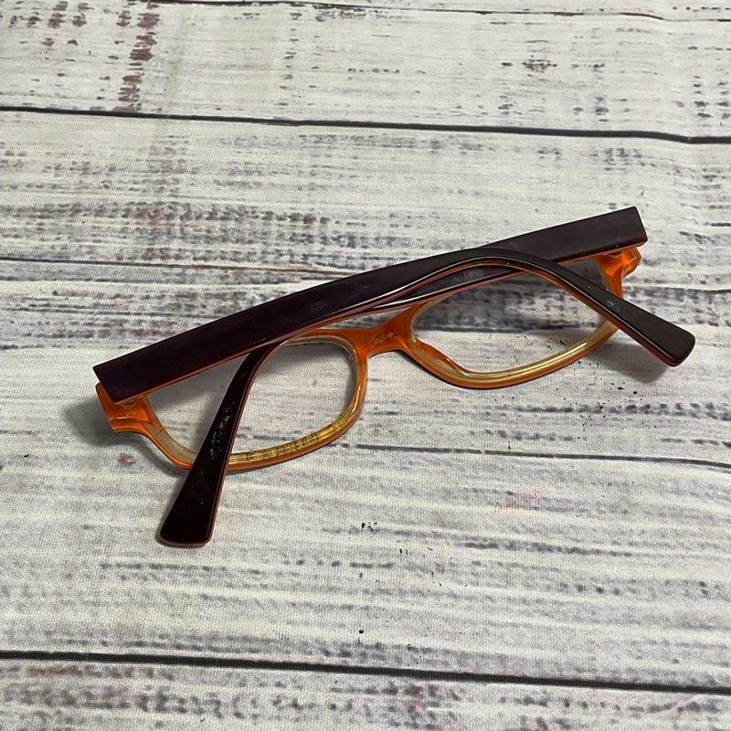 Jean Lafont Eva 7038 Eggplant Purple & Orange Glasses Glasses FRAMES ONLY