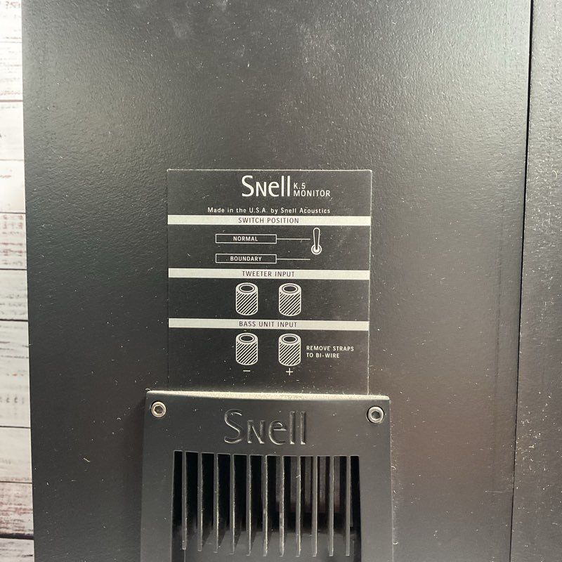 Snell Acoustics K.5 Monitor Black Speakers Pair w/ Manual