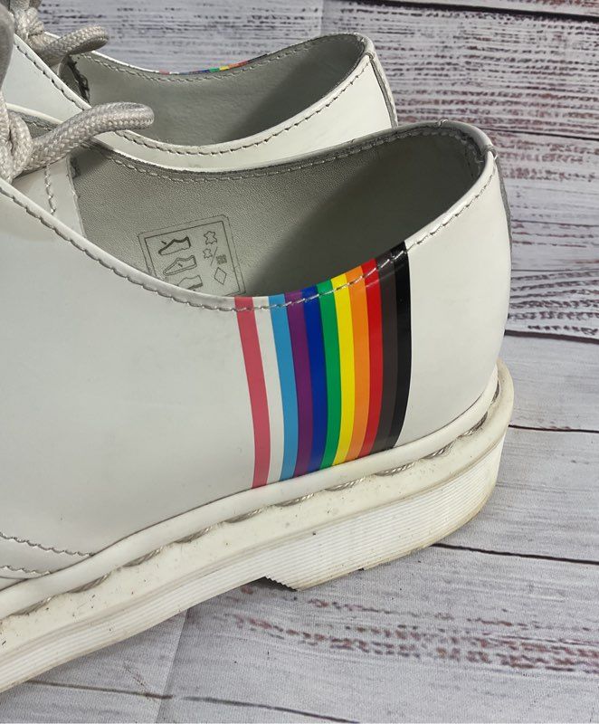 Dr. Martens 1461 For Pride Smooth Leather Oxford White Unisex 8W/7M LA004