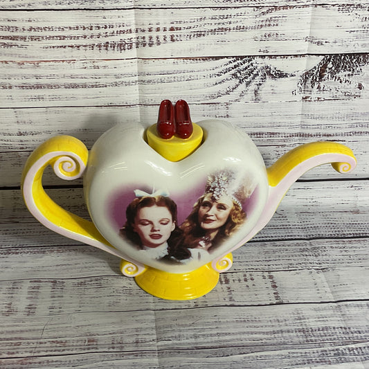 2000 T.E.C Dorothy Wizard Of Oz Porcelain Heart Teapot- 7.5" x 12"