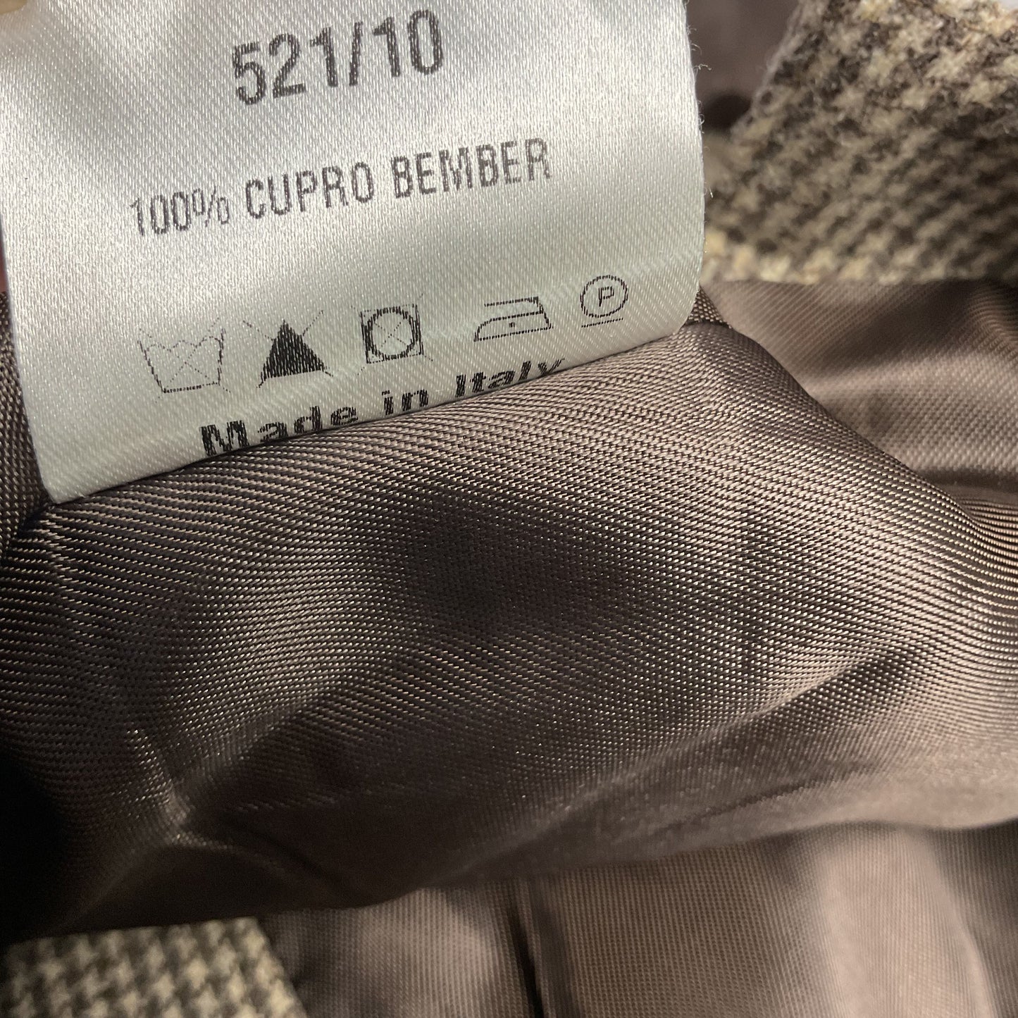 Carroll & Co Tweed Hounds Tooth Double Breasted Vest - Size 48 IT 38 US