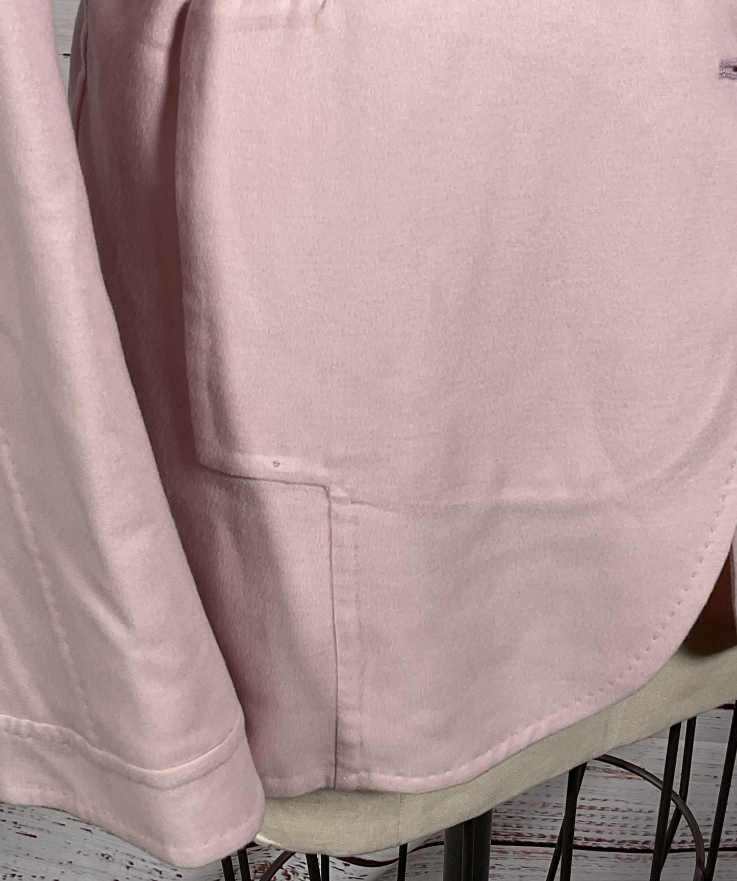 Malo Cashmere Button Down Belted Leather Trim Jacket Pink 48