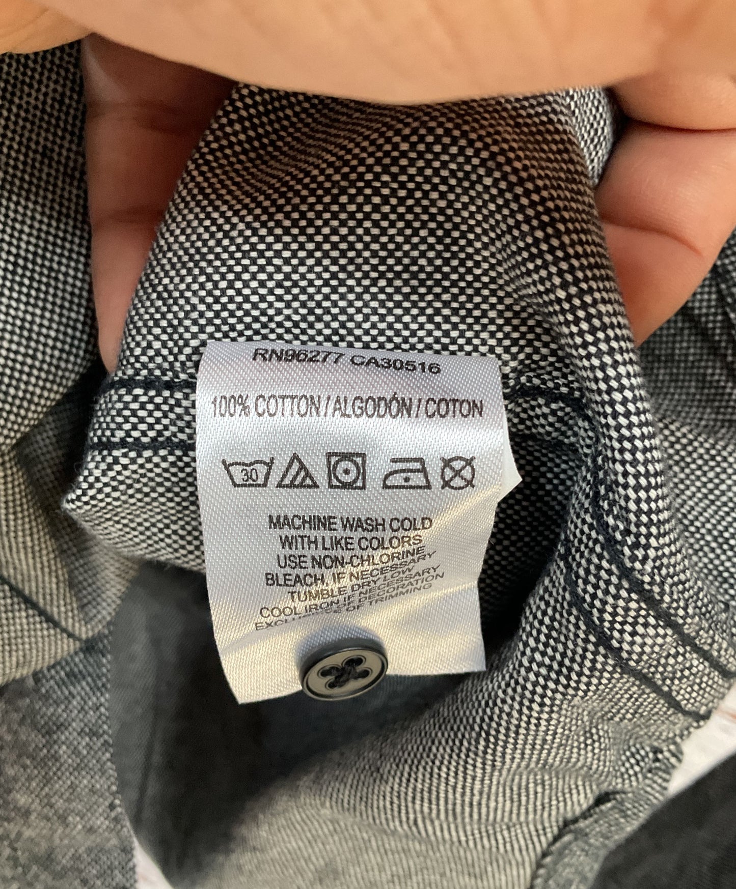 Vans Men's Gray Long Sleeve Button Down Shirt Size L