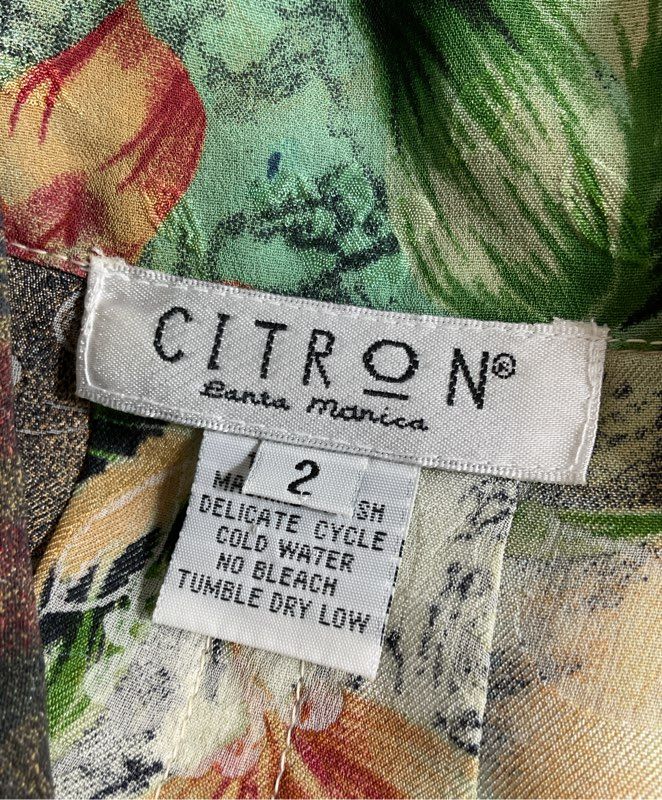 CITRON Santa Monica Women's Print Button Up Blouse- SZ 2