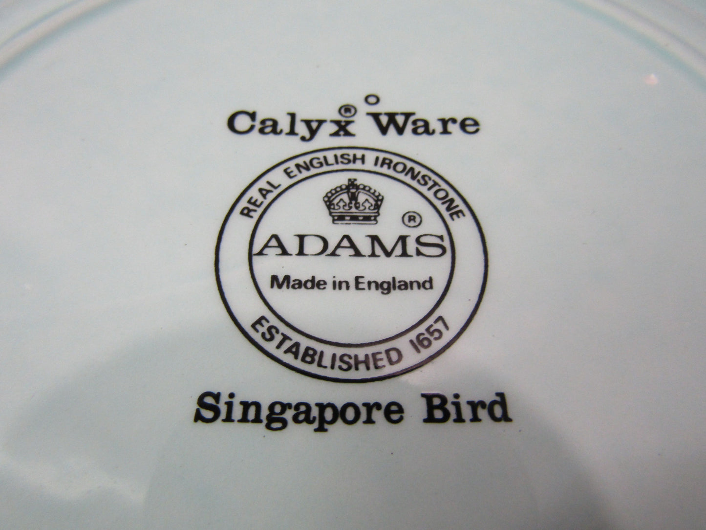 Adams Singapore Bird 6 Dessert Plates & 2 Salad Plates Made in England