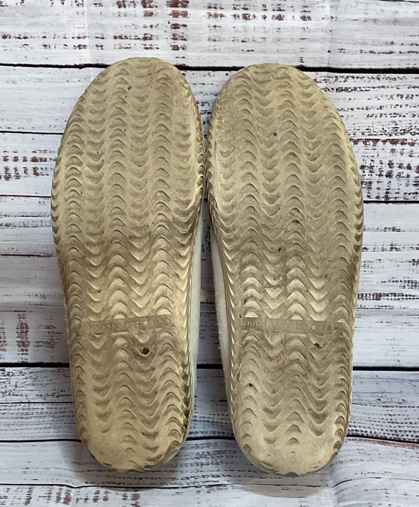 John Varvatos Suede Hattan Low Top Sneakers Birch 9.5