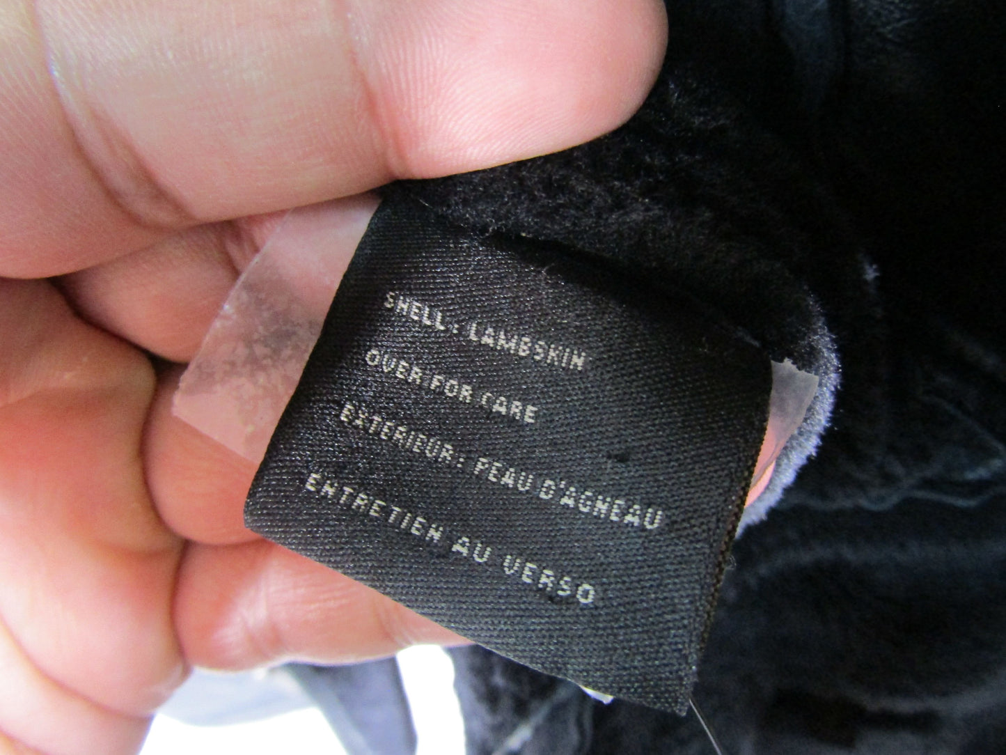 Cole Haan Men's Distressed Black Suede Faux Shearling Jacket Size S