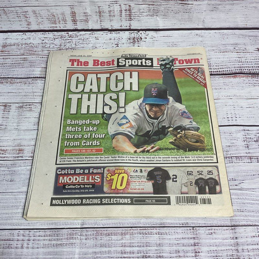 New York Post Michael Jackson King Of Pop Dead June 26, 2009