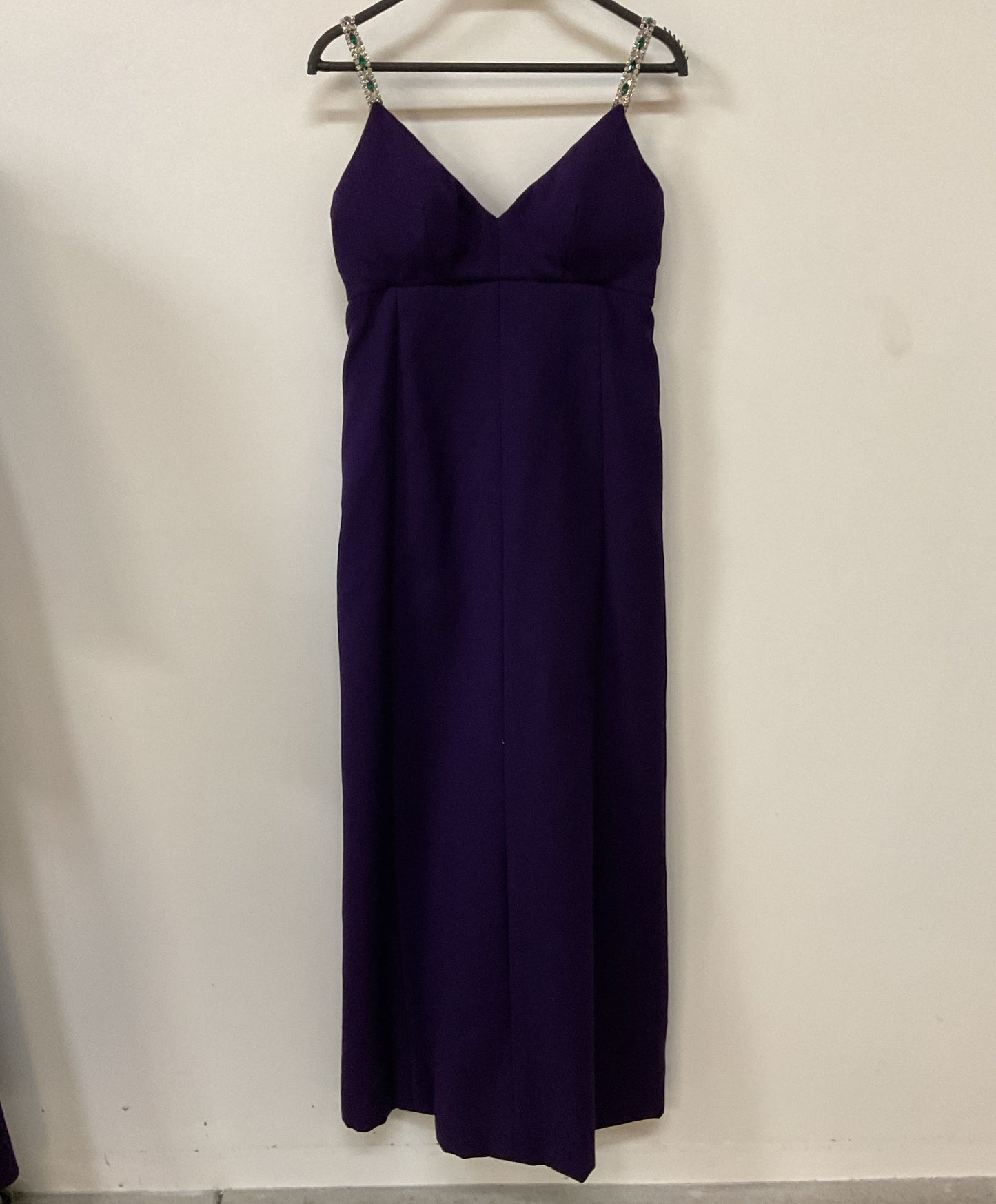 DAMAGED Vintage Murray Neiman for Hannah Troy Women's Purple Embellished Dress