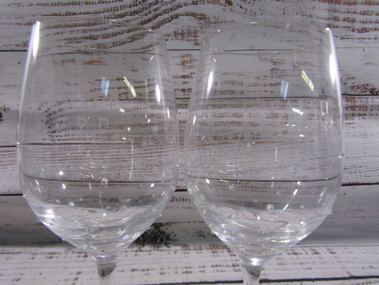 Swarovski Crystal Wine Glasses With Faith & Grace Hebrew Inscription 5468811