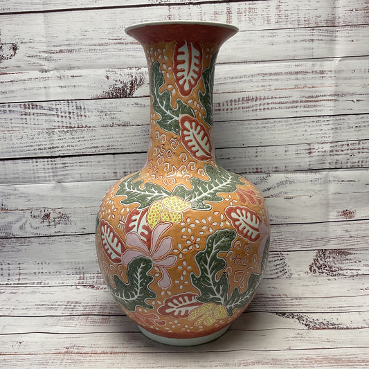 Large Decorative Chinese Ceramic Porcelain Floor Vase 18"