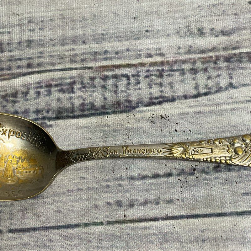 Antique 1894 California Midwinter Exposition San Francisco Souvenir Tea Spoon