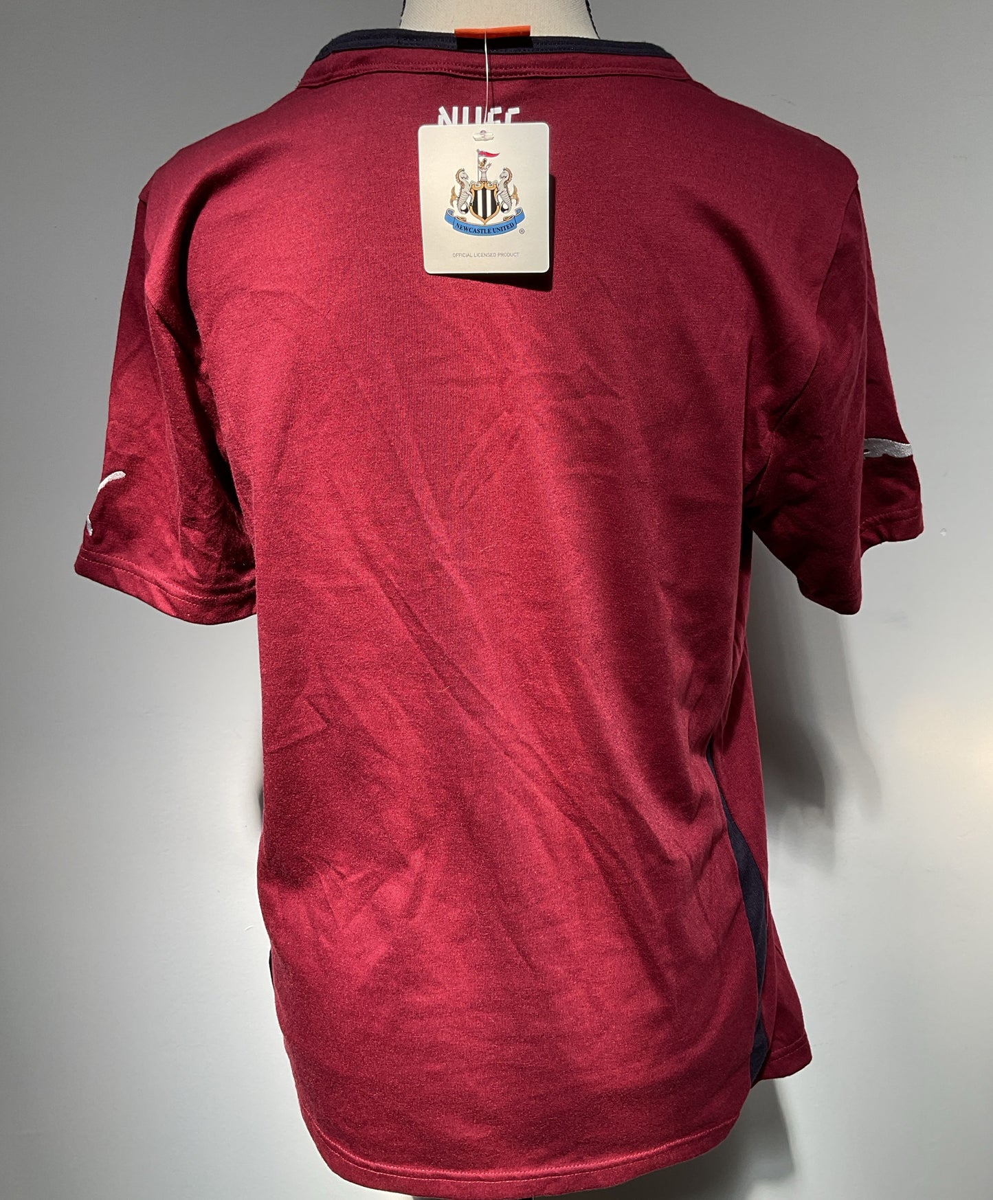 Puma Newcastle United F.C. Away Jersey Red T-shirt Signed - Size Small