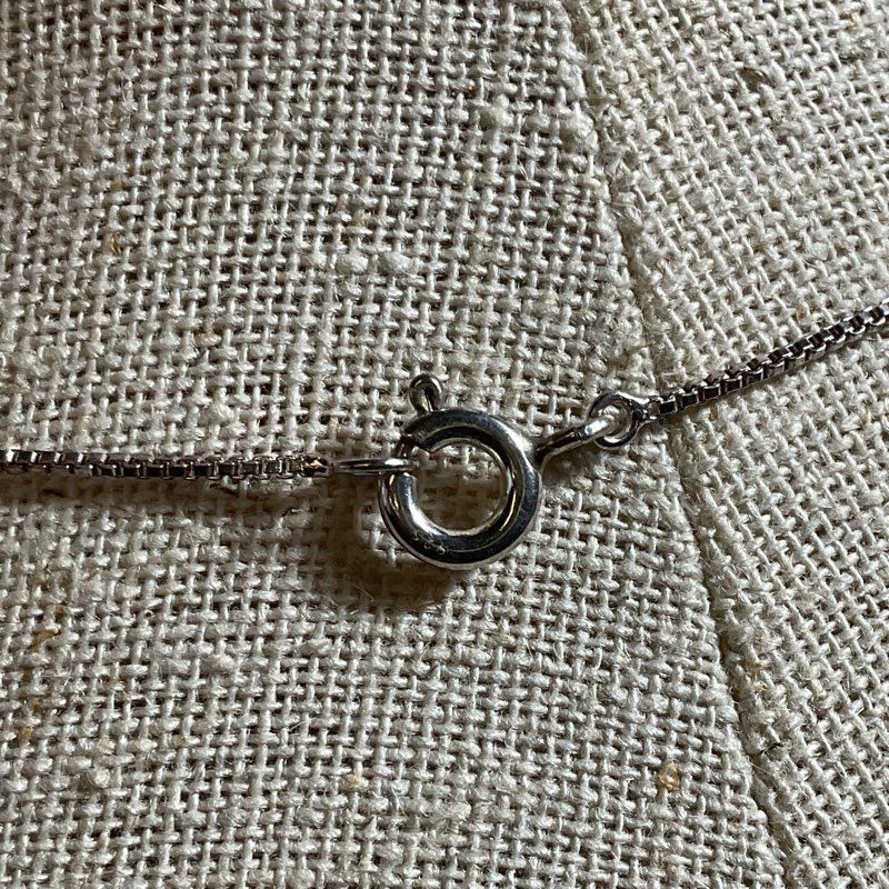 BOMA Sterling Silver Marcasite Pendant Box Chain 18" Necklace- 5.49g