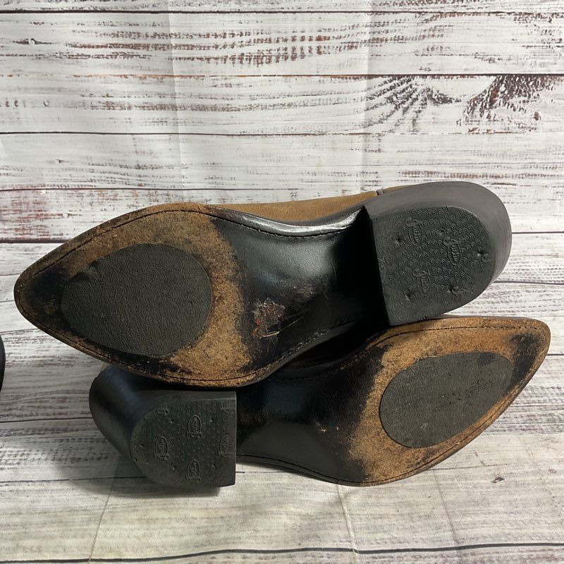 VTG. Justin L4935 Brown Leather Wingtip Western Cowboy Boot Women's Size 5.5