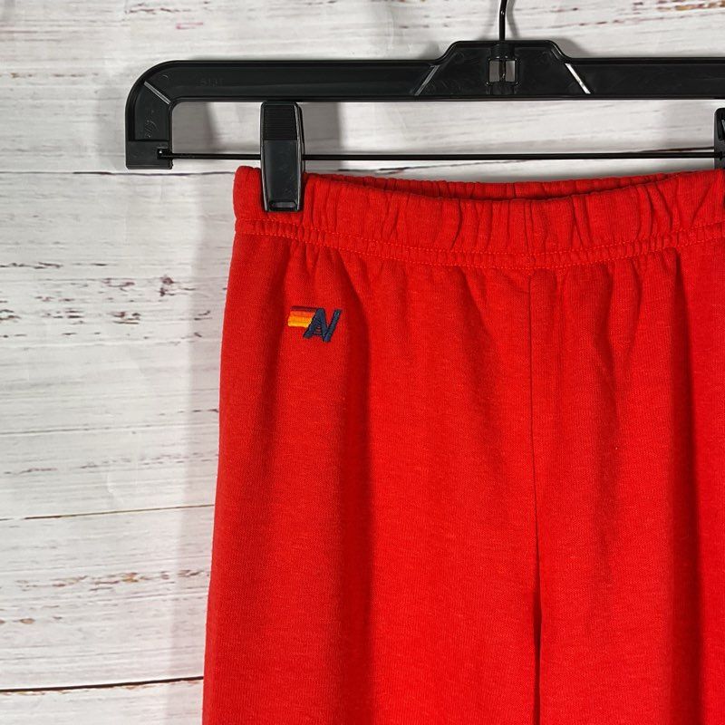 Aviator Nation Red Lightning Bolt Print Jogger Sweatpants Children's Size 12