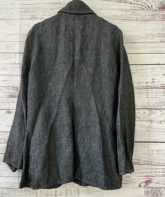 Women's Flax by Jeanne Engelhart Dark Gray Linen Jacket Size M