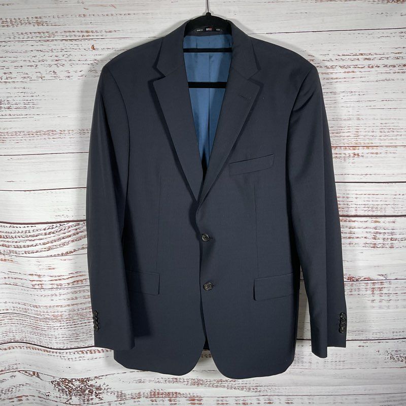 Hugo Boss Navy Blue Pinstripe Men's Suit Jacket Size in Description