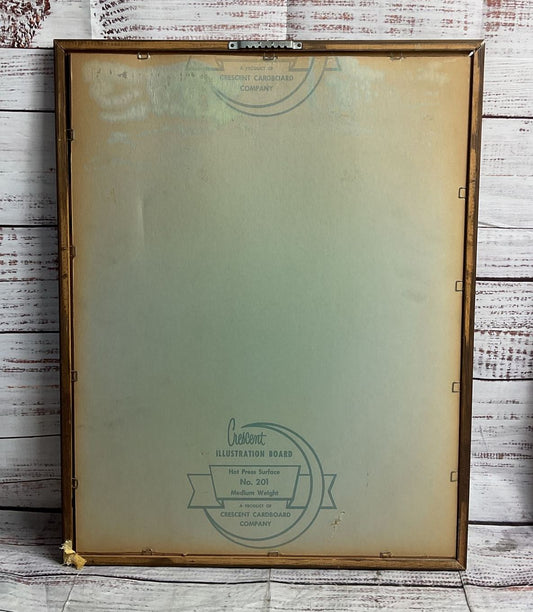Outline Sketch of a Woman Framed Print Signed by L Dorfman