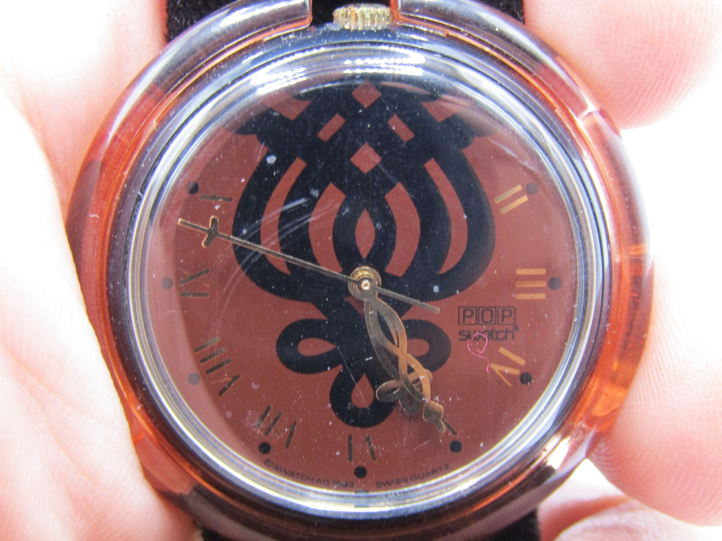 Vintage 1995 Swatch Midi Pop Smooth Velvet Quartz Watch PMB102