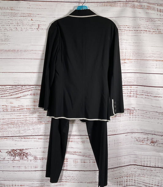 Moschino Boutique Vintage Women's Trimmed Suit Black 10