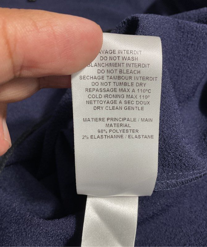 Women's See By Chloe Navy Blue Ruffled Sleeve Blouse Size 40