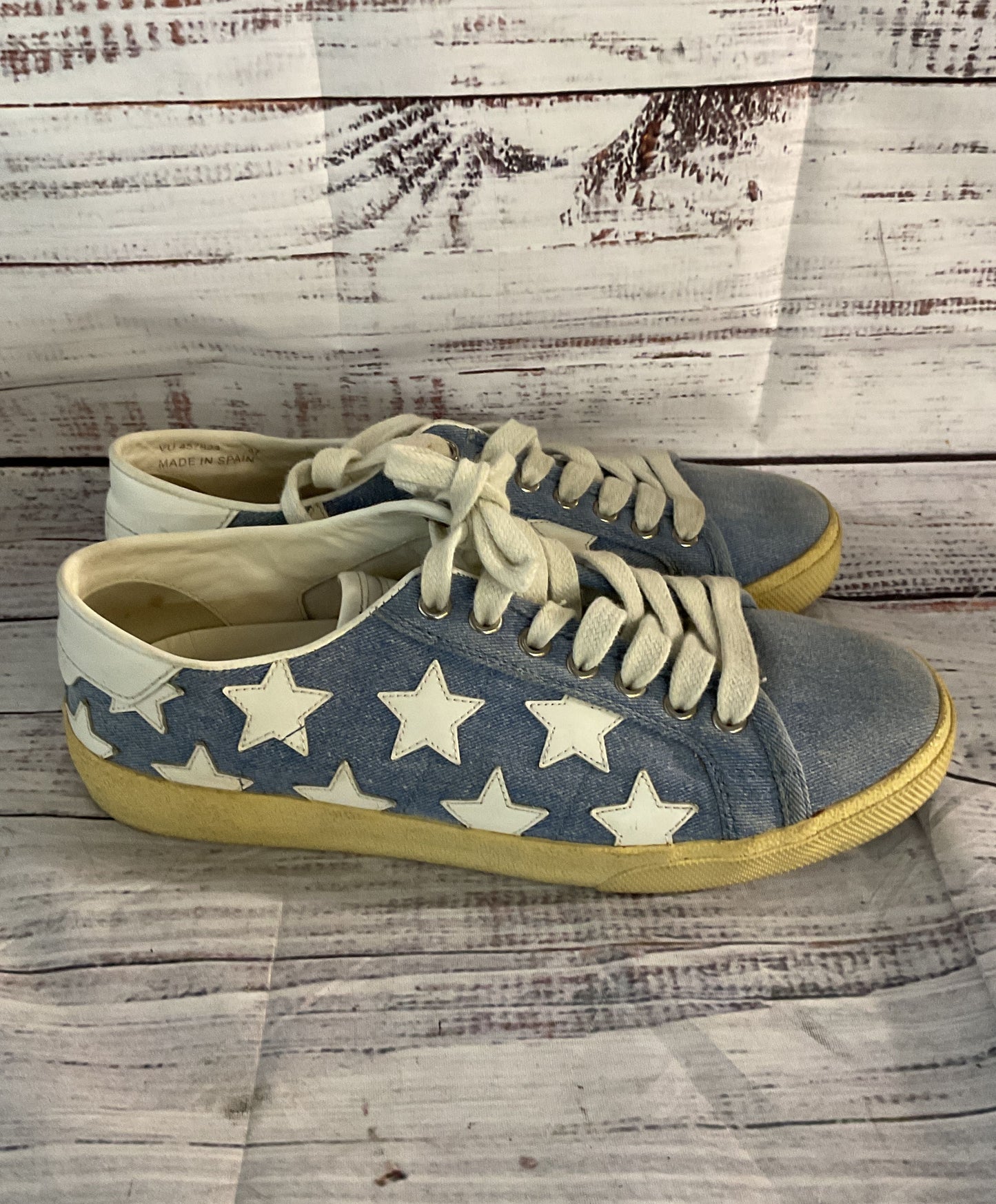 Saint Laurent Denim Starry Sneakers Blue 6.5