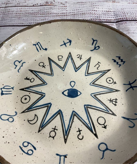 Boho Zodiac Salad Plate Urban Outfitters 8"