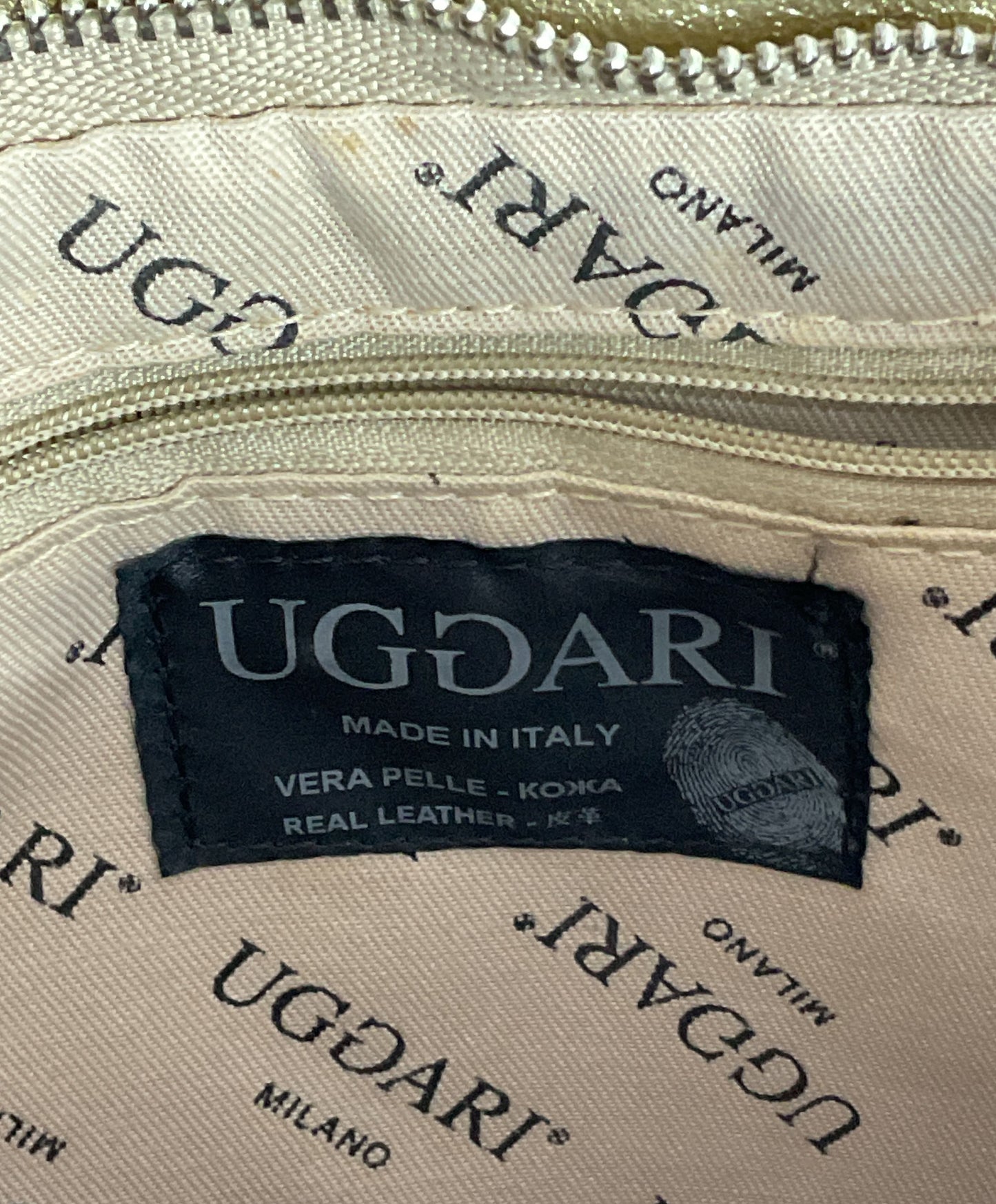 Uggari Milano Gold Mini Bag with Crossbody Option