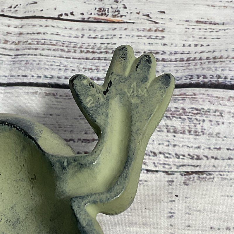 VTG. Virginia Metalcrafters Cast Iron Frog Toad Model #21 Doorstop Garden Statue