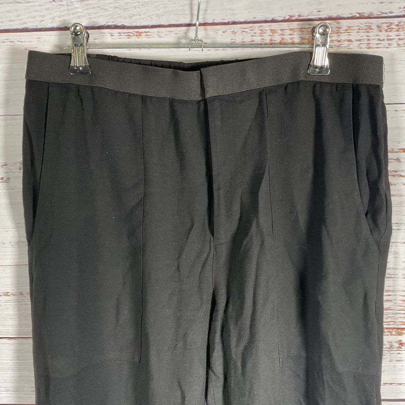 Helmut Lang Flash Black Silk Blend Drape Pants Pants - Size M MSRP $265